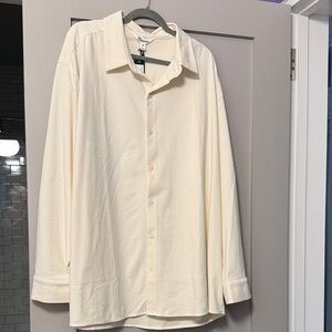 The Commons Stretch Corduroy Shirt in Ecru